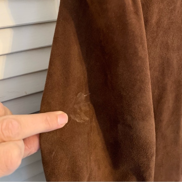 Gimo’s Suede Button Front Shacket Shirt Jacket EU 50 US 40 Mens L Leather Italy - Picture 8 of 16